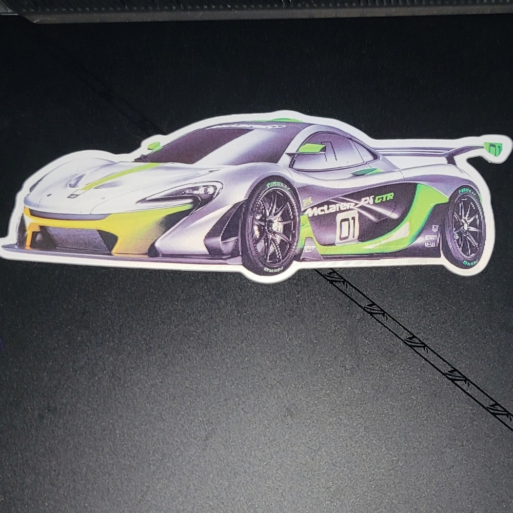 3/$15 Race Car Holographic Lenticular Decal, Waterproof Peeker Sticker